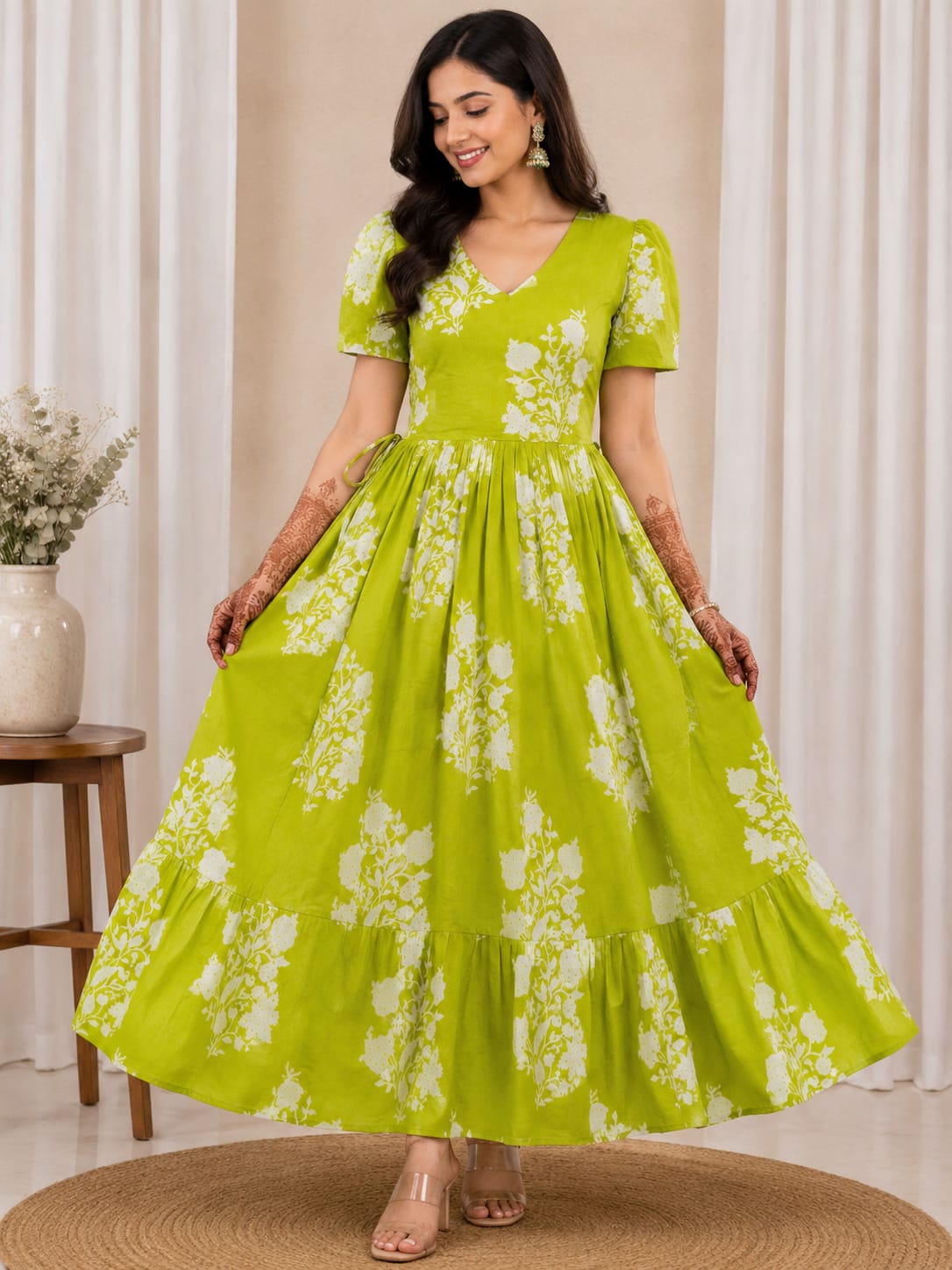 Floral Tiered Maxi Frock