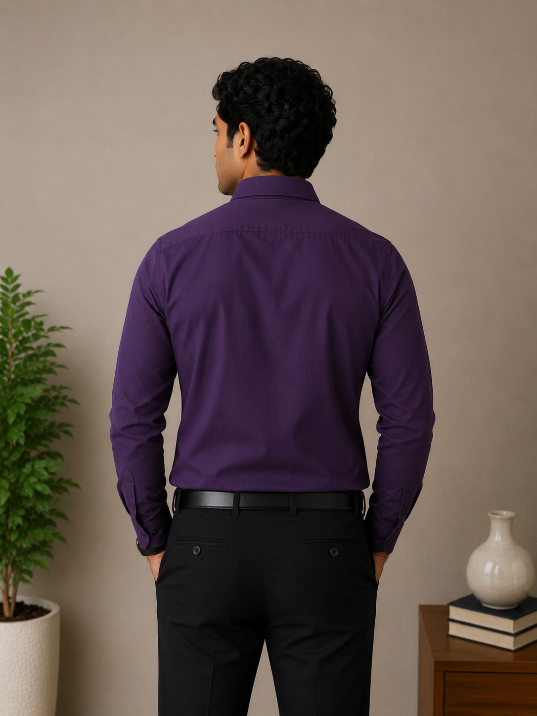 Deep Violet Full Sleeve Men's Shirt