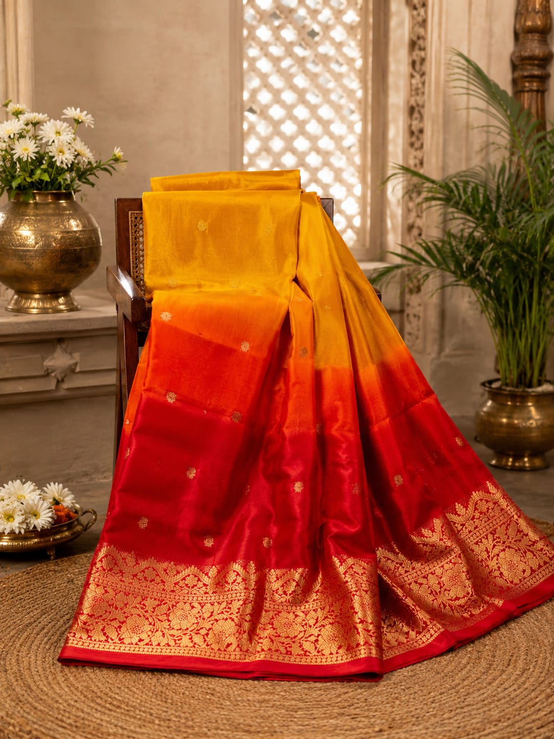 viscose 3D saree with traditional border