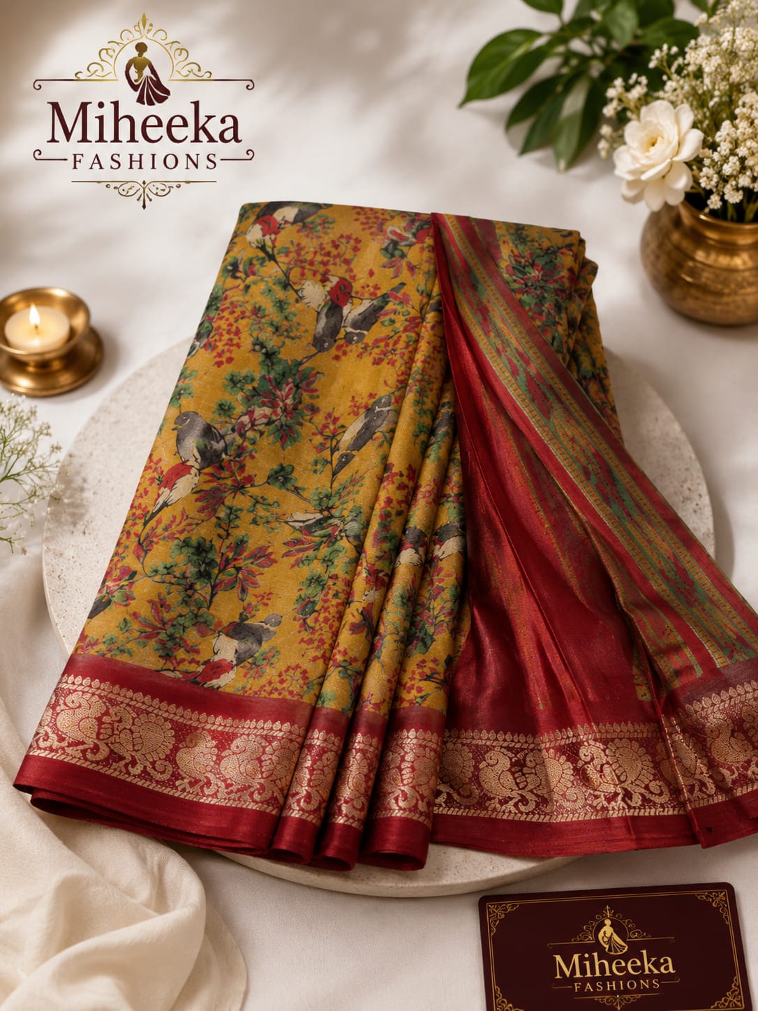 Dolla SILK saree with KALAMKARI print
