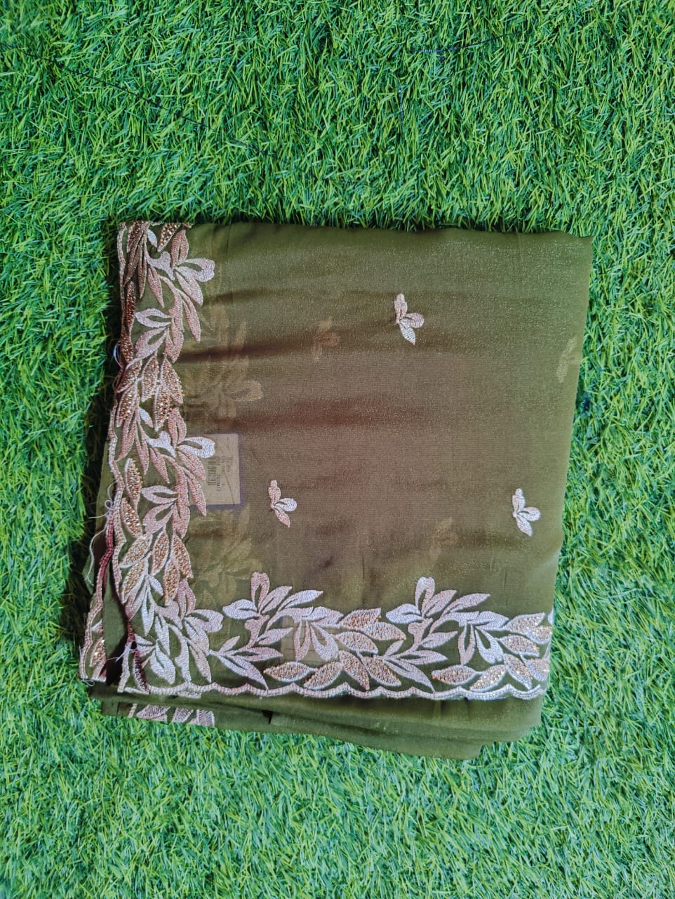 Radiant Pink Saree with Golden Embellished Border