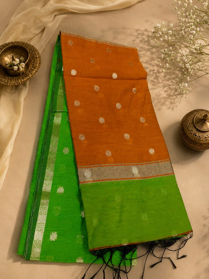 Maheswari Khadi Silk Zari Butti Saree