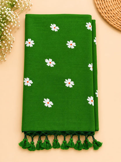 Khadi Cotton Daisy Butti Saree