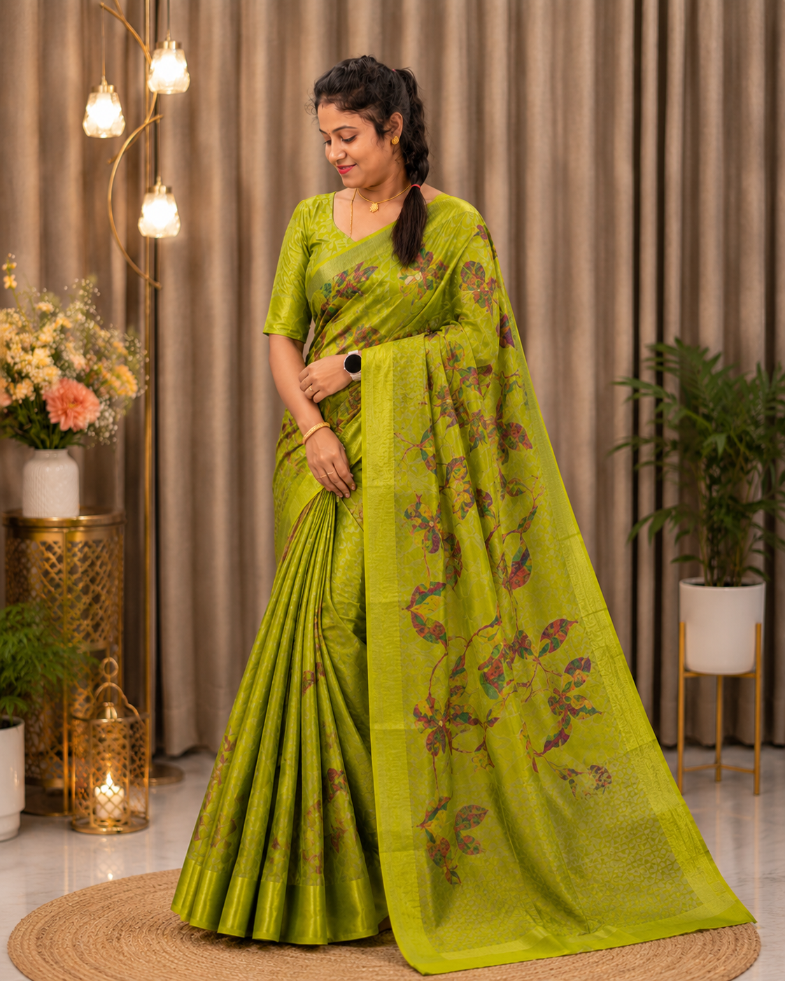 Fancy Sarees – Botanical Print Collection