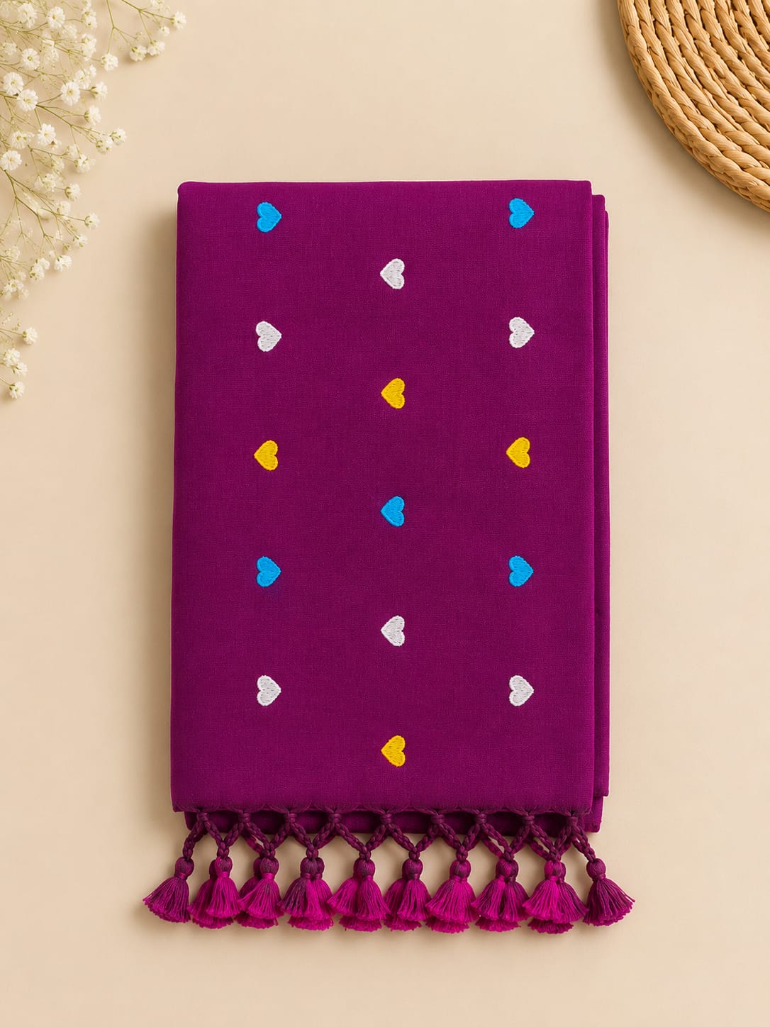 Khadi Cotton Heart Butti Saree