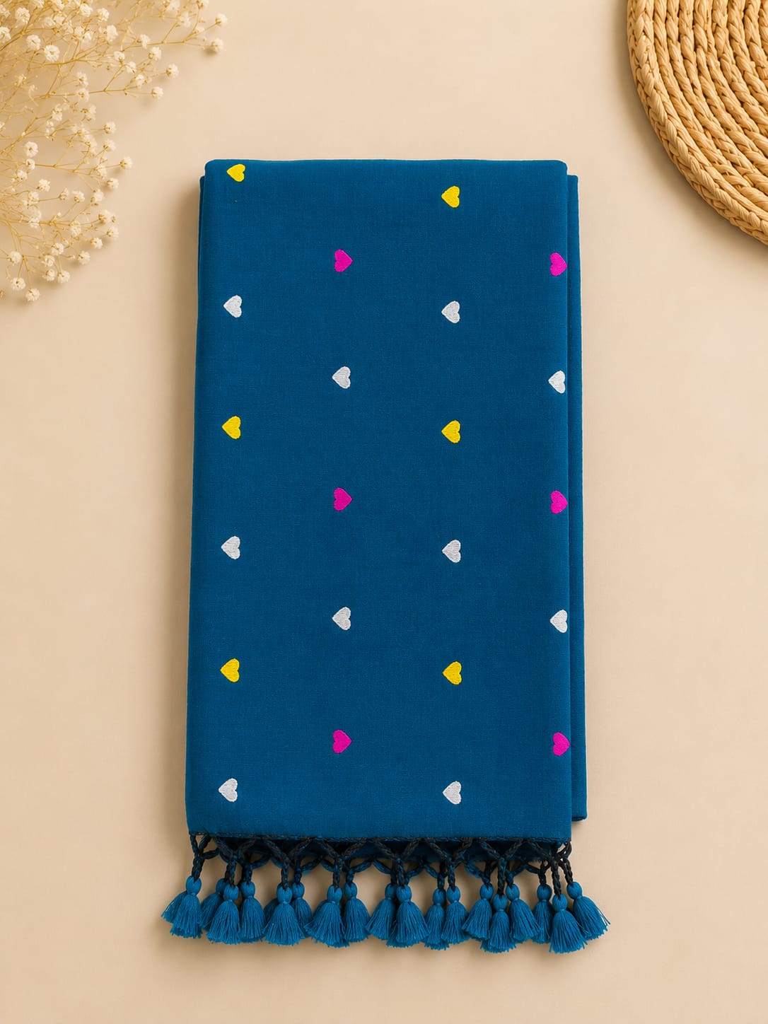 Khadi Cotton Heart Butti Saree