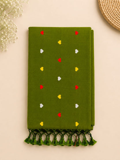 Khadi Cotton Heart Butti Saree