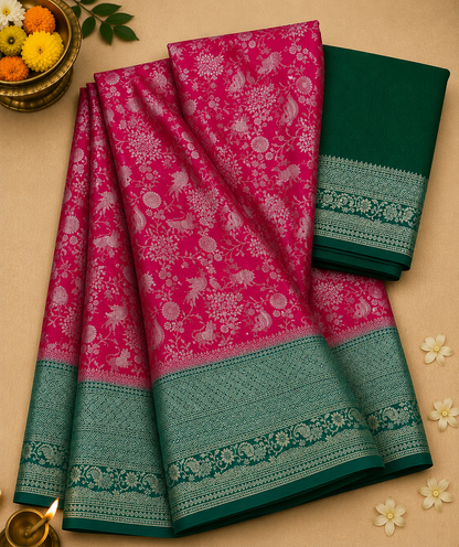 Chiffon Banarasi Kalamkari Design
