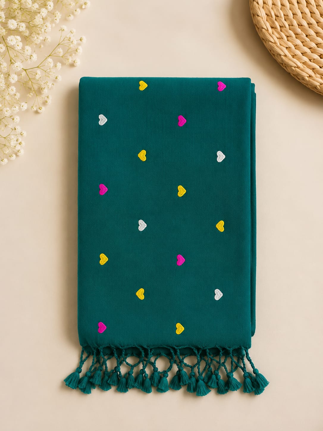 Khadi Cotton Heart Butti Saree
