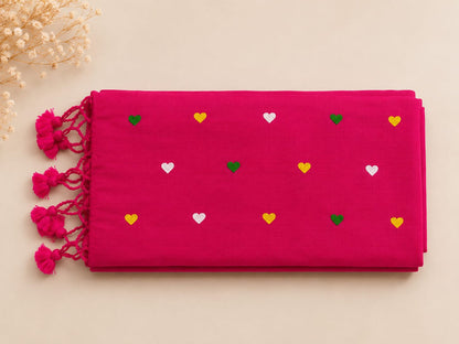 Khadi Cotton Heart Butti Saree