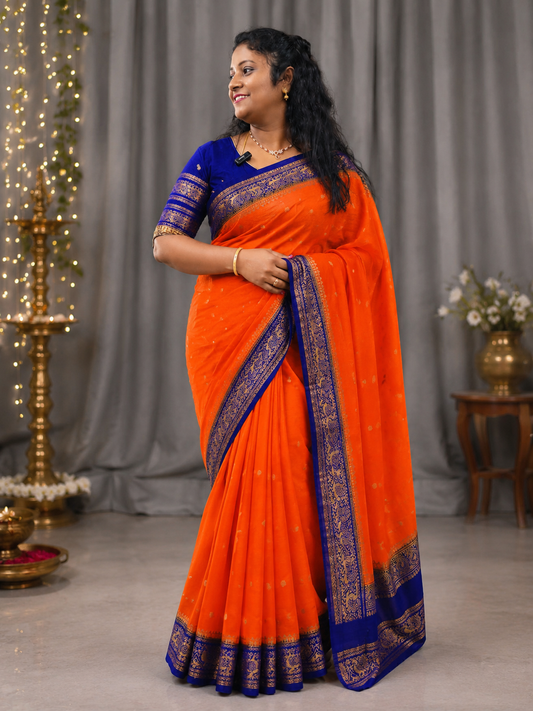 Mysore Crepe Silk saree - Premium