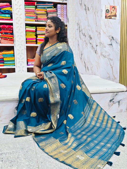Elephant Chinnon Sarees