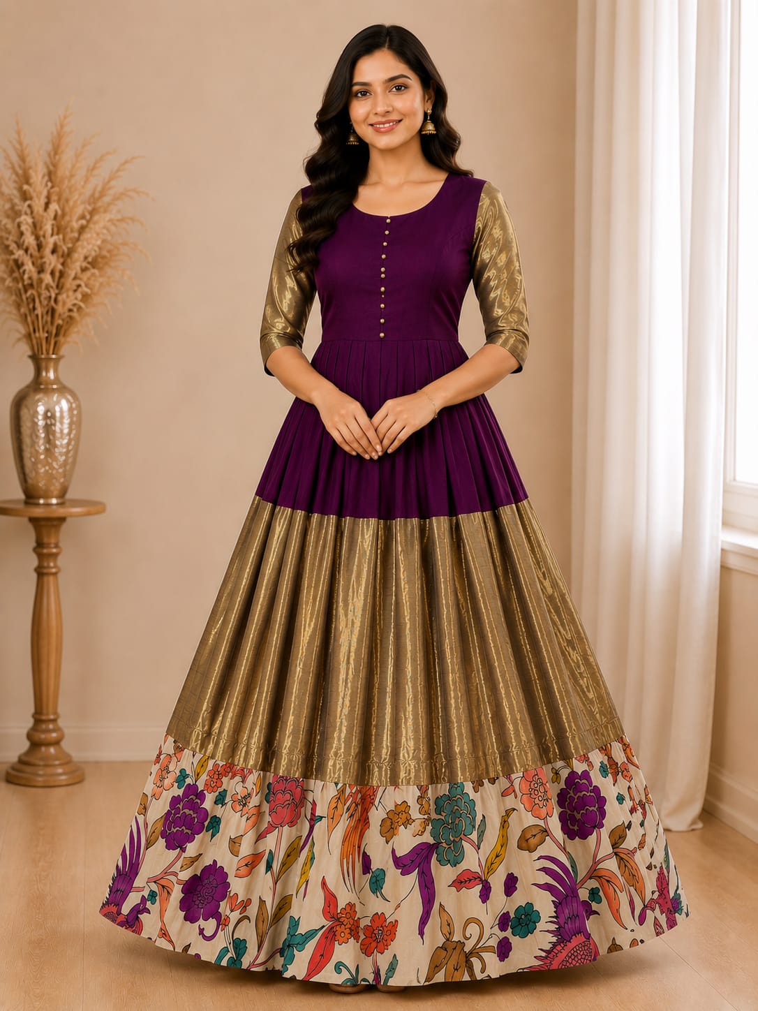 Pen Kalamkari Handloom Frocks