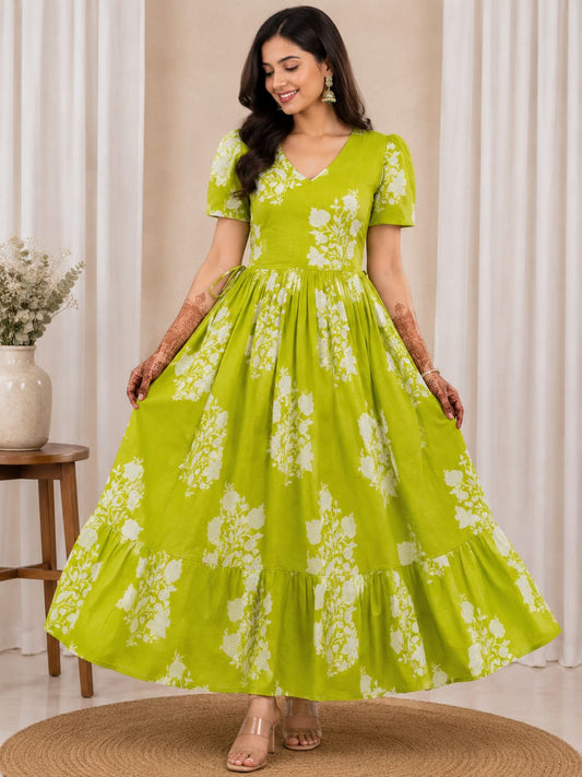 Floral Tiered Maxi Frock