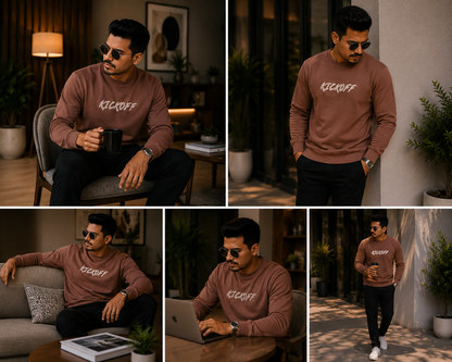Men's Typographic Crew Neck Sweatshirt – MFM0998