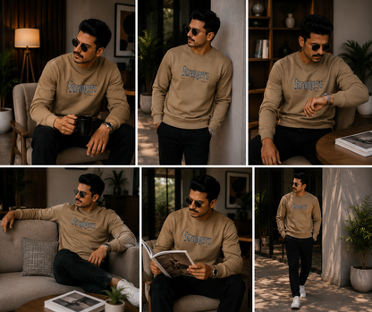 Men's Typographic Crew Neck Sweatshirt – MFM0998