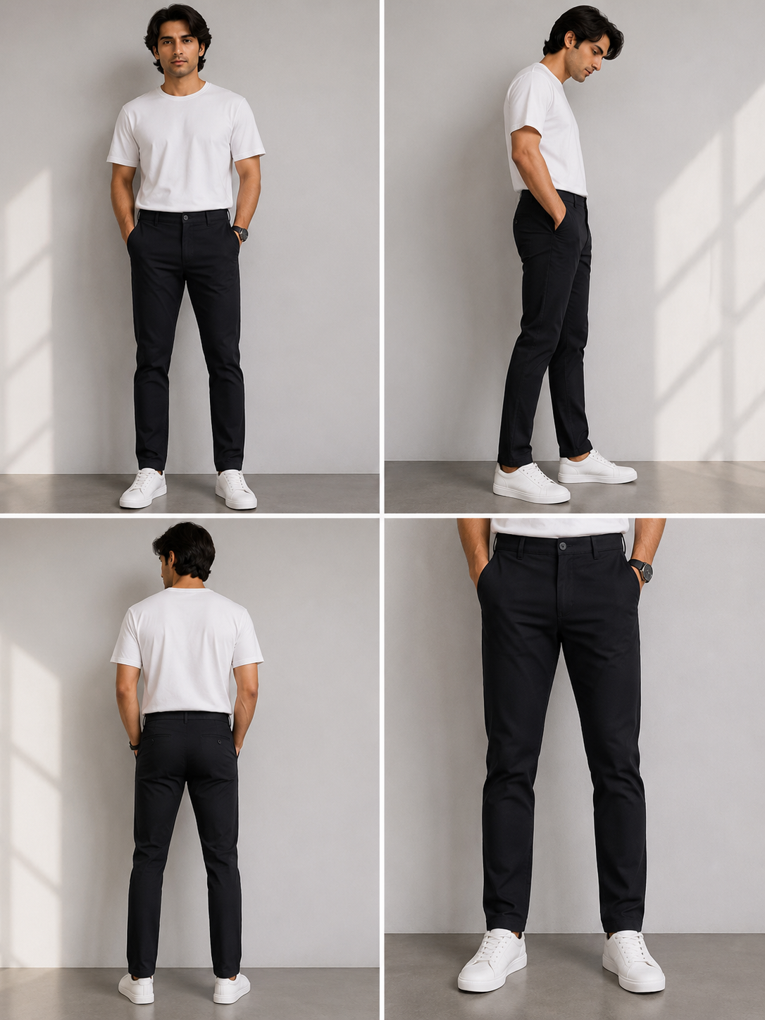 Men's Slim Fit Stretch Chino Trousers