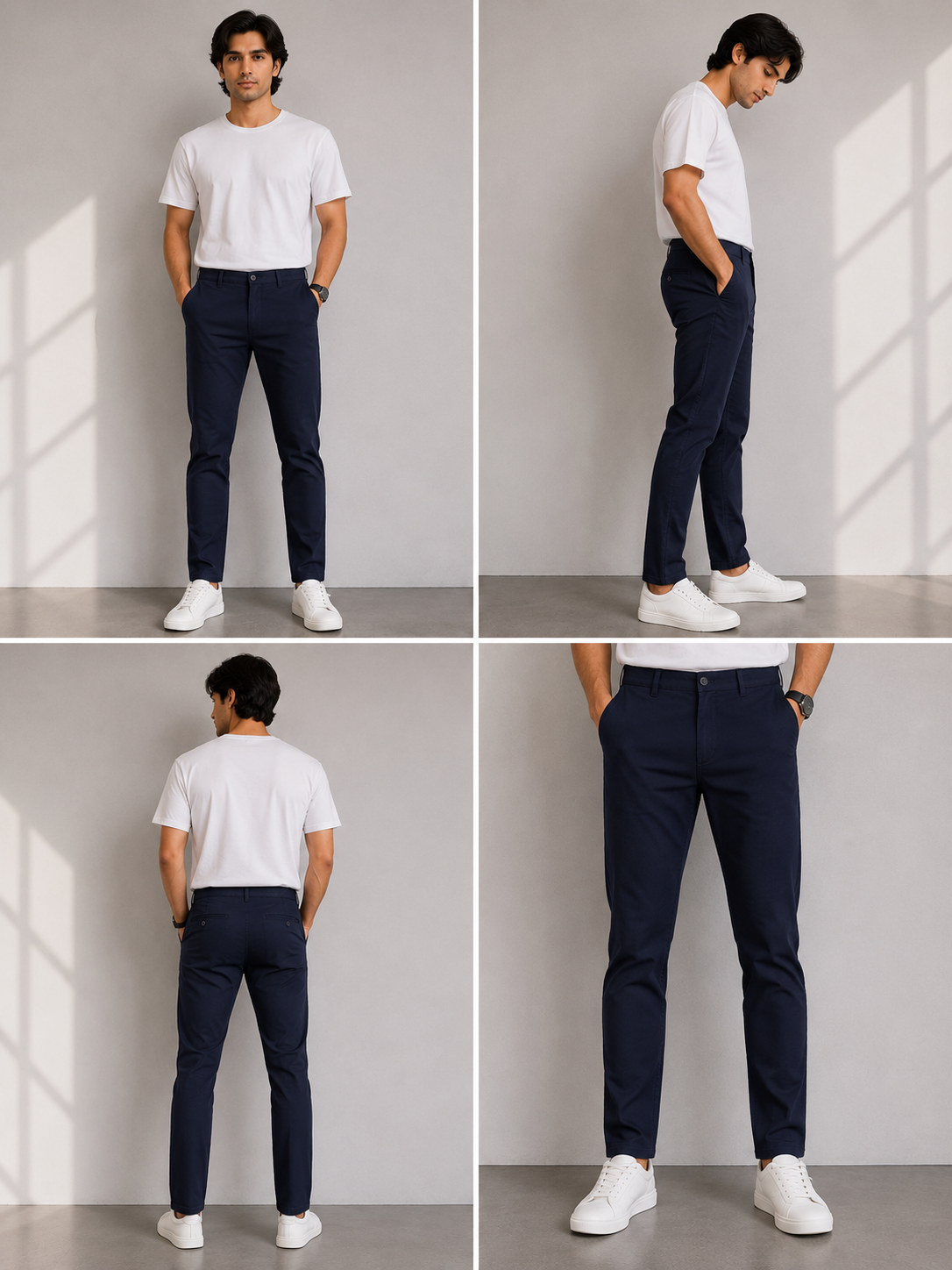 Men's Slim Fit Stretch Chino Trousers