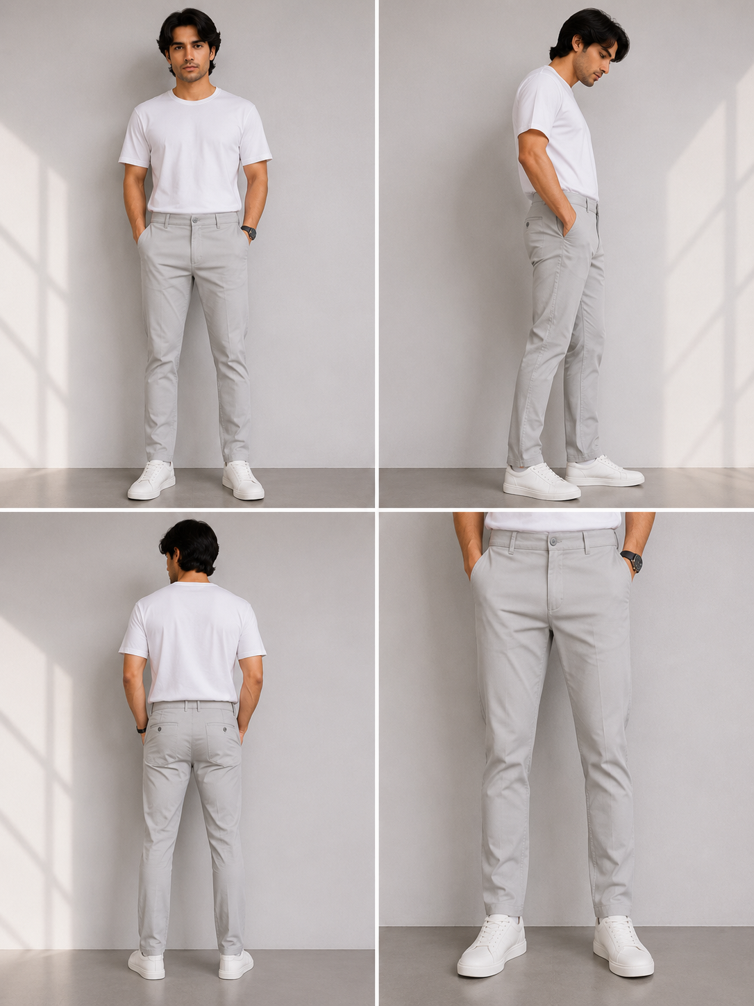 Men's Slim Fit Stretch Chino Trousers