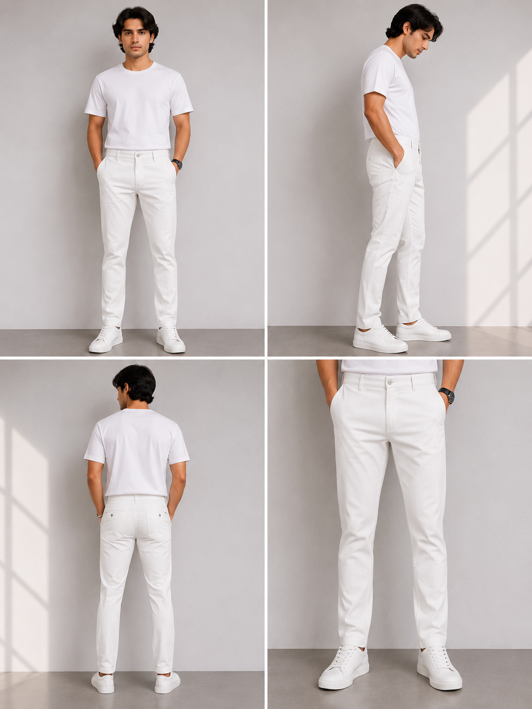 Men's Slim Fit Stretch Chino Trousers