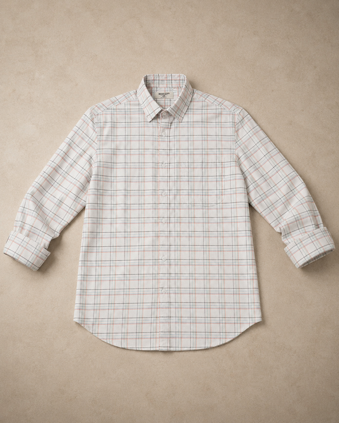 White Windowpane Check Full Sleeve Men's Shirt
