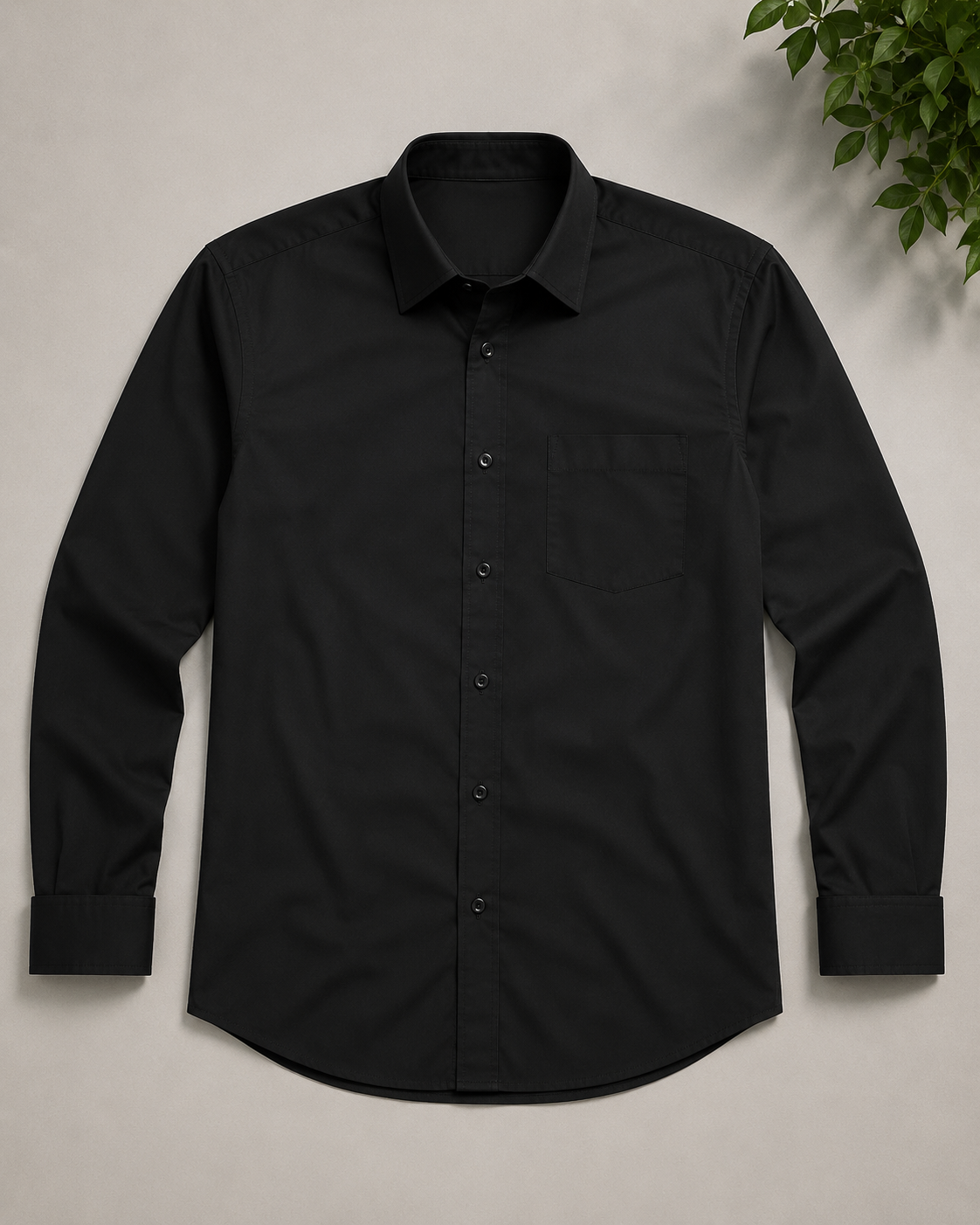 Jet Black Full Sleeve Formal Shirt