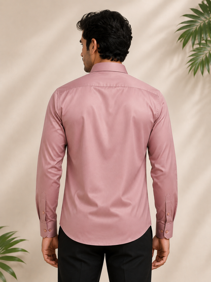 Dusty Rose Full Sleeve Men's Shirt