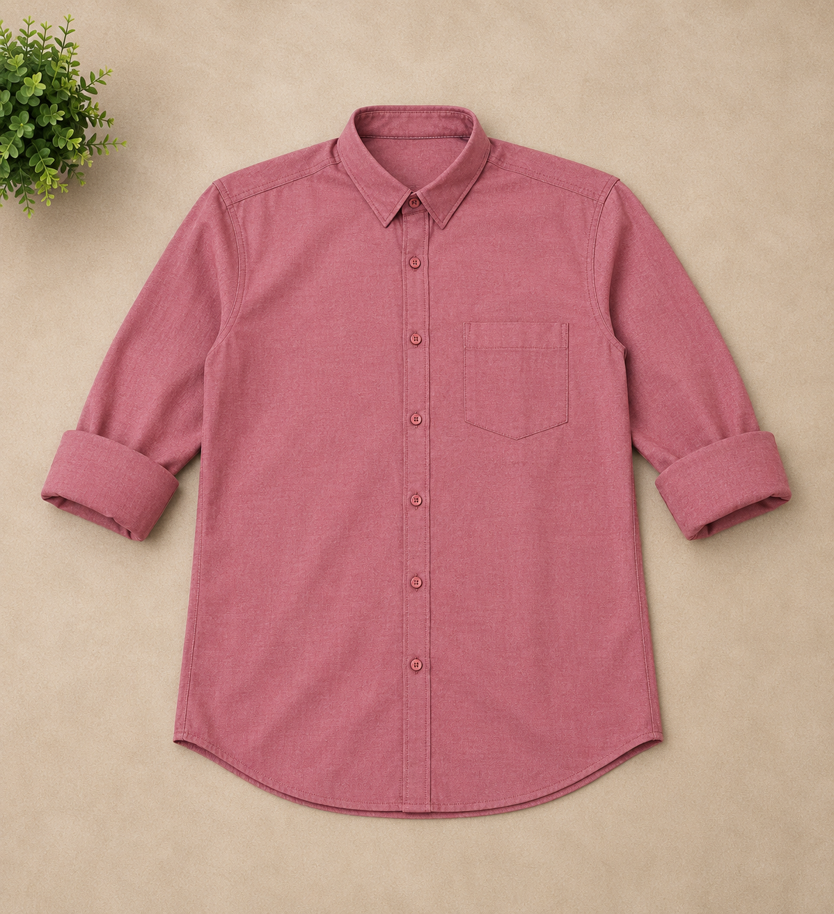 Dusty Pink Full Sleeve Men's Shirt