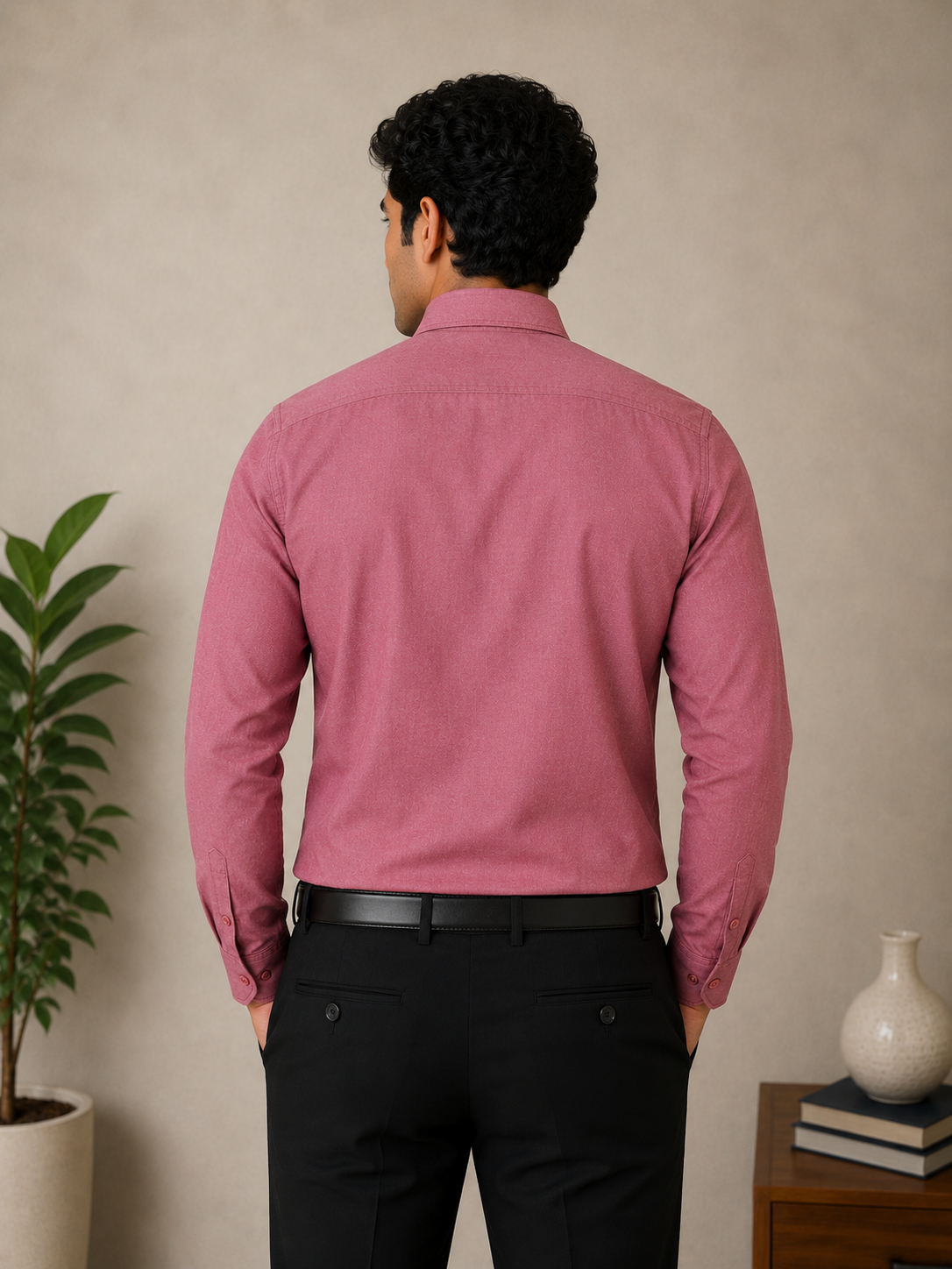 Dusty Pink Full Sleeve Men's Shirt