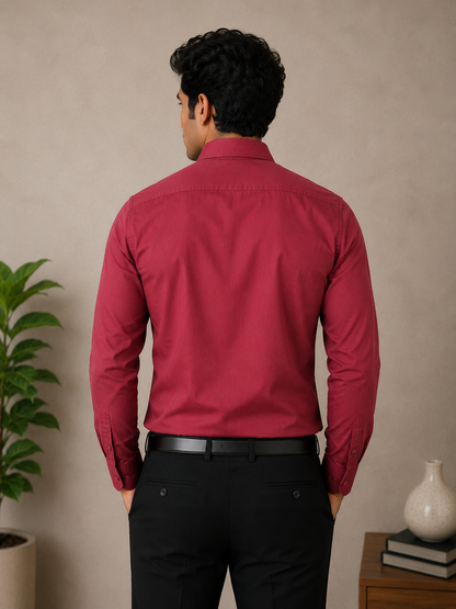 Crimson Rose Full Sleeve Men's Shirt