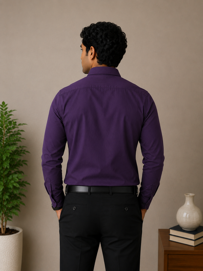 Deep Violet Full Sleeve Men's Shirt