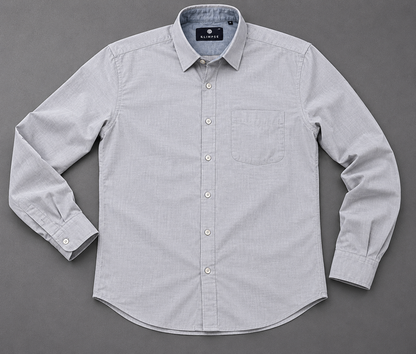 Light Grey Oxford Full Sleeve Men's Shirt