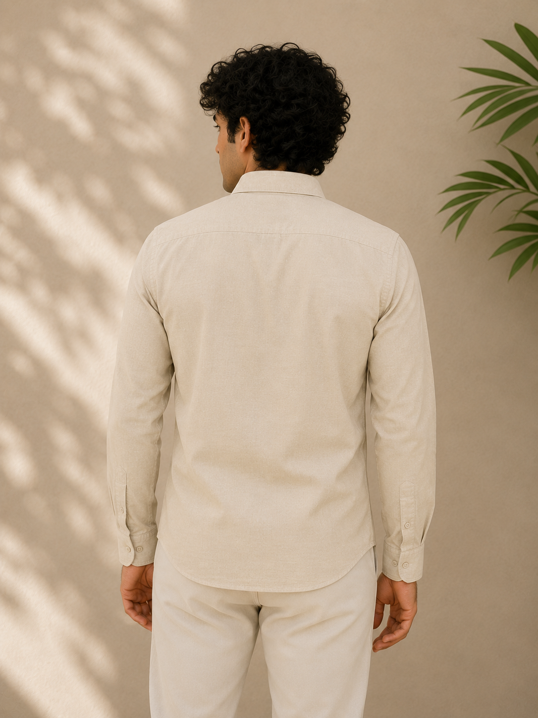 Warm Ivory Full Sleeve Formal Shirt