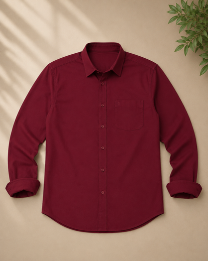 Deep Maroon Full Sleeve Formal Shirt