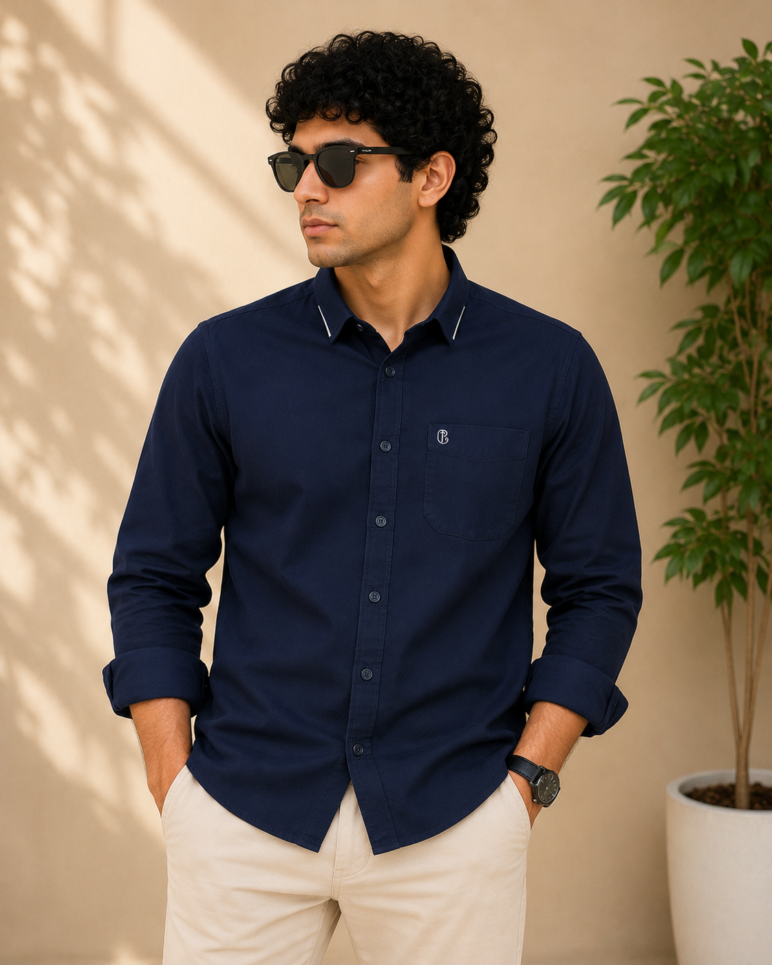 Midnight Navy Full Sleeve Formal Shirt