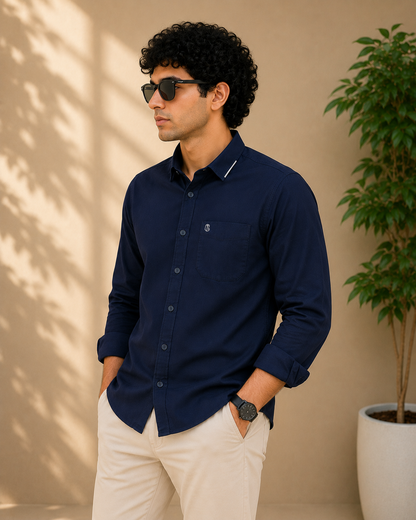 Midnight Navy Full Sleeve Formal Shirt