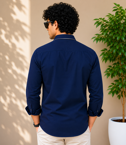 Midnight Navy Full Sleeve Formal Shirt