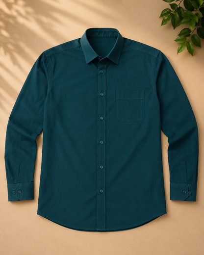 Deep Teal Full Sleeve Formal Shirt