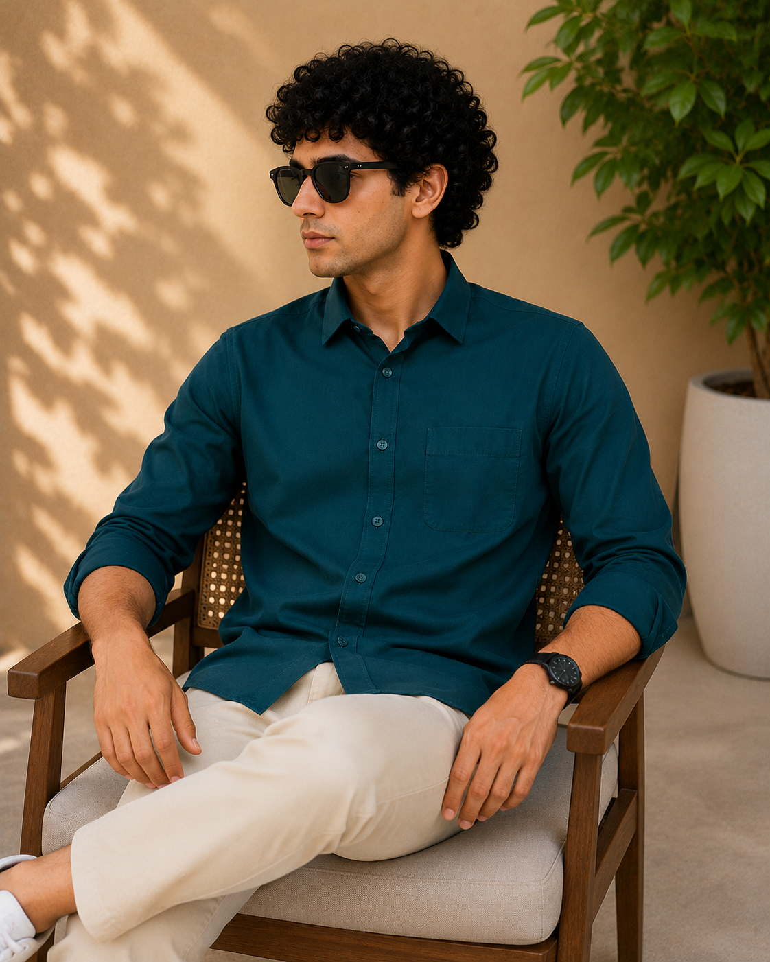 Deep Teal Full Sleeve Formal Shirt