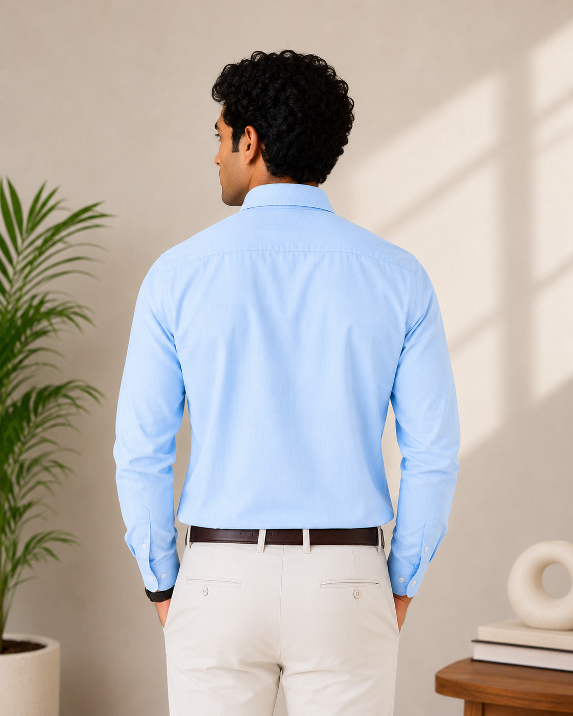 Ice Blue Full Sleeve Men's Shirt