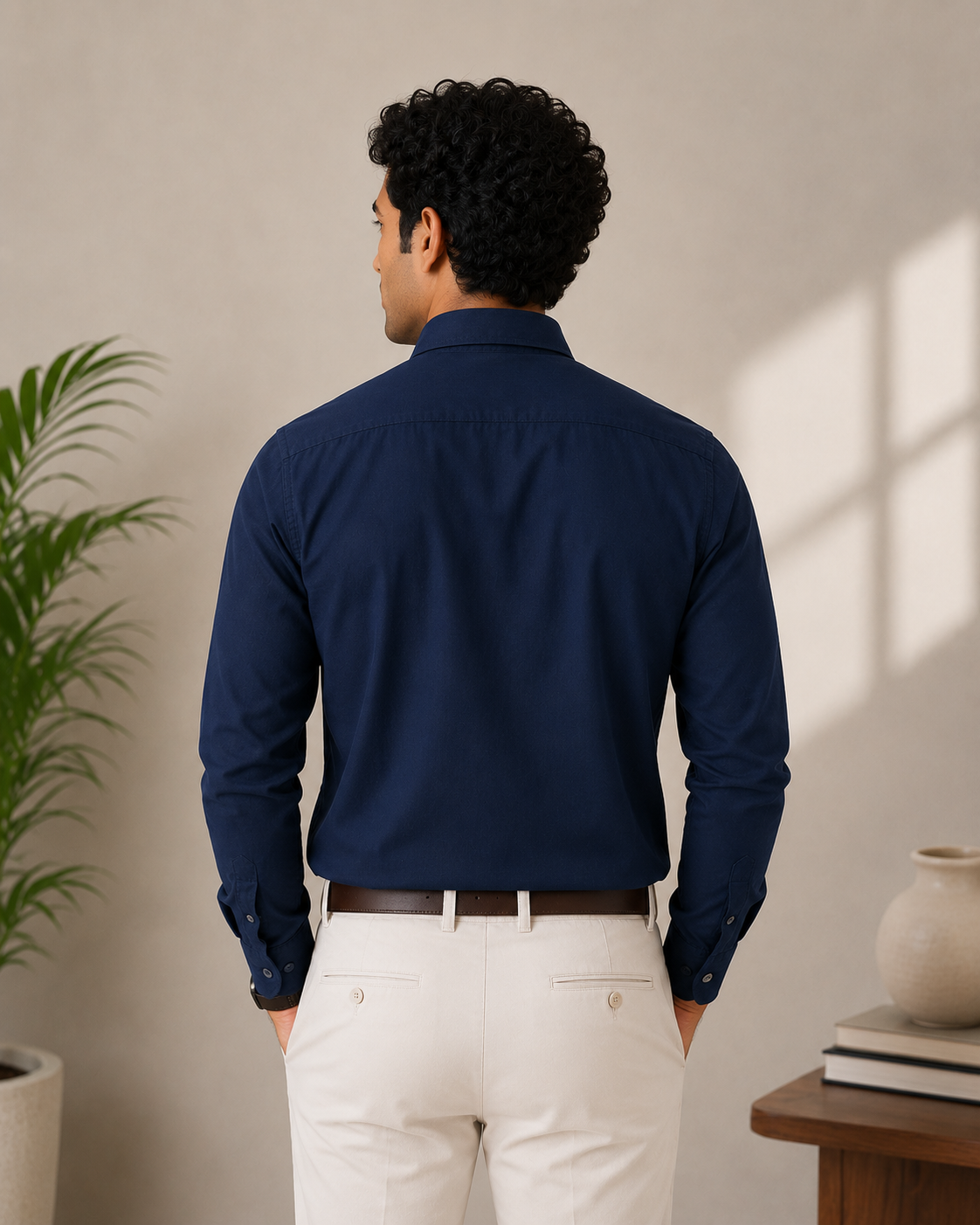 Navy Blue Full Sleeve Men's Shirt
