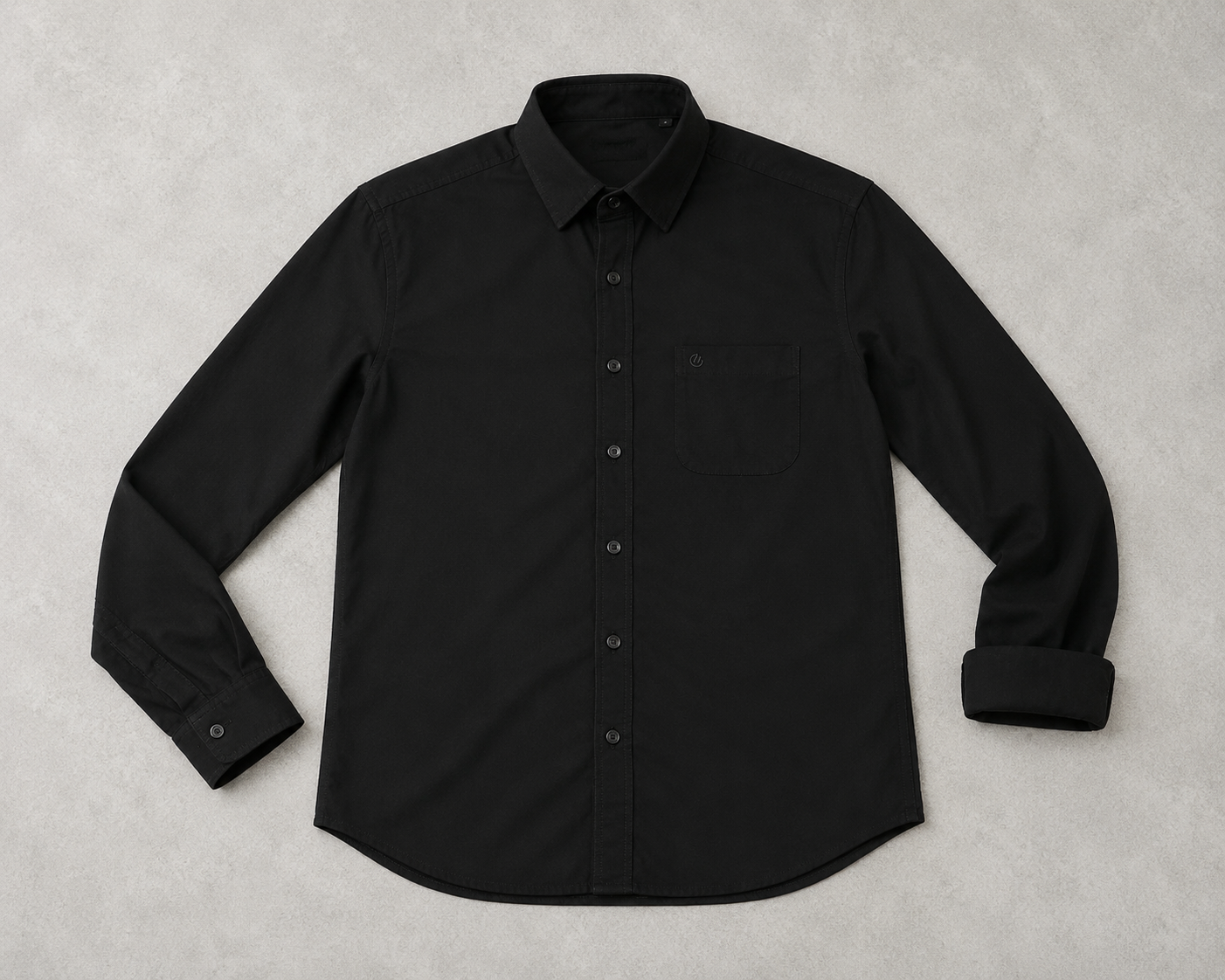 Jet Black Slim Fit Full Sleeve Men's Shirt