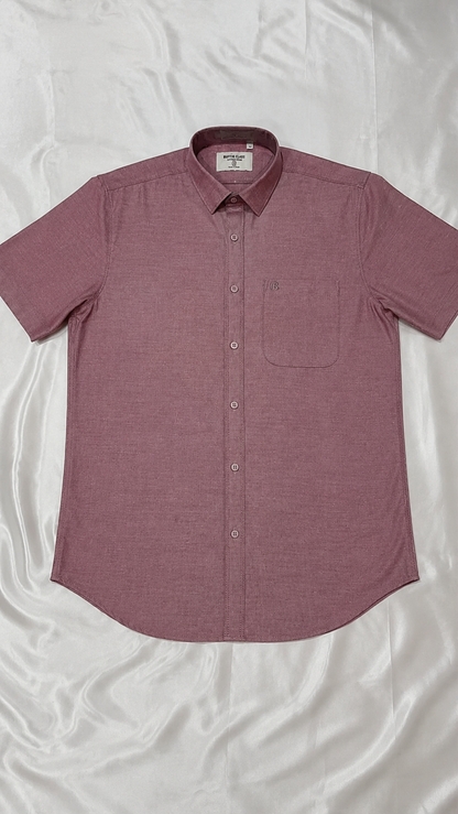Wine Rose Half Sleeve Formal Shirt