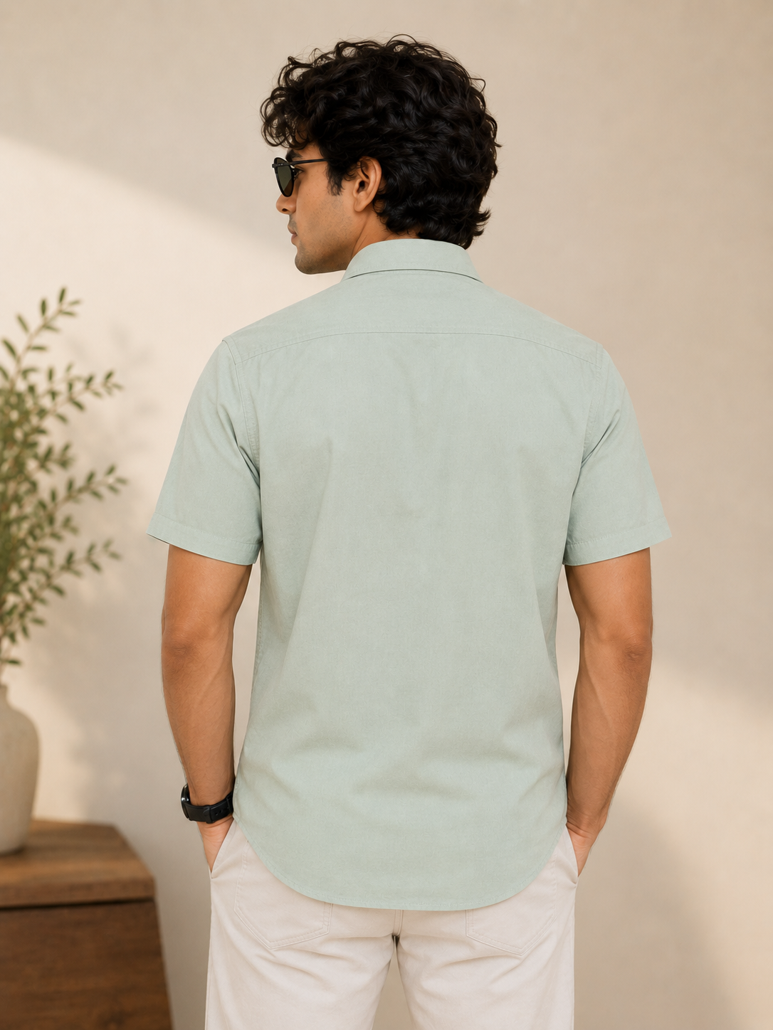 Sage Mint Half Sleeve Formal Shirt
