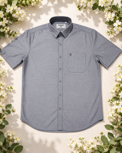 Steel Blue Half Sleeve Formal Shirt