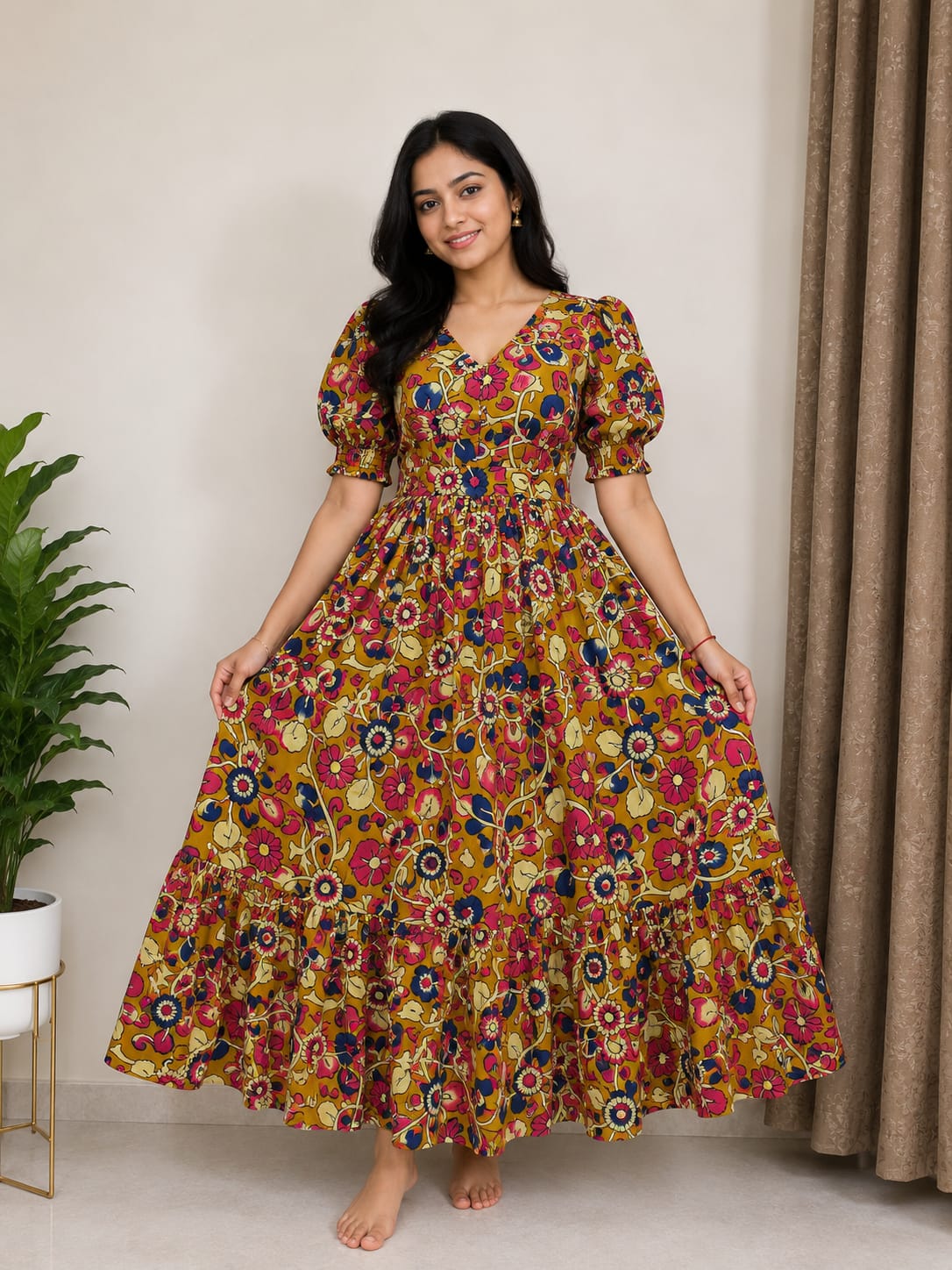 Kalamkari Floral Frocks