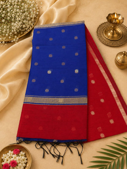 Maheswari Khadi Silk Zari Butti Saree