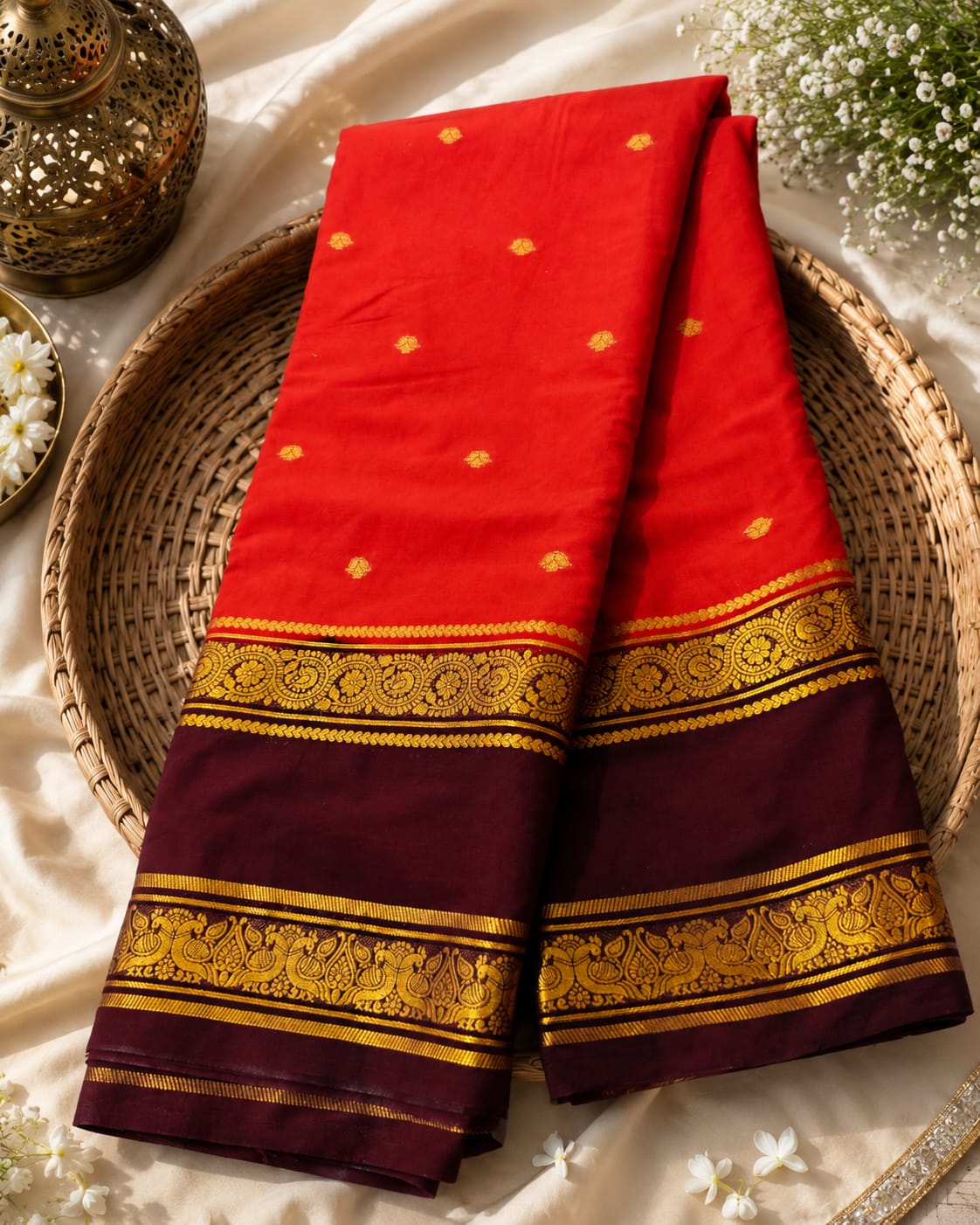 mysore semi crepe silk saree - premium