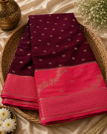 Mysore Semi Crepe Silk Saree - Premium