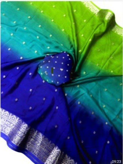 viscose 3D saree with traditional border